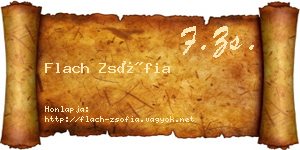 Flach Zsófia névjegykártya